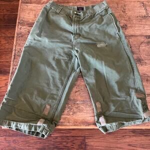 Tommy Hilfiger Vintage Destroyed  Bermuda Green shorts 34